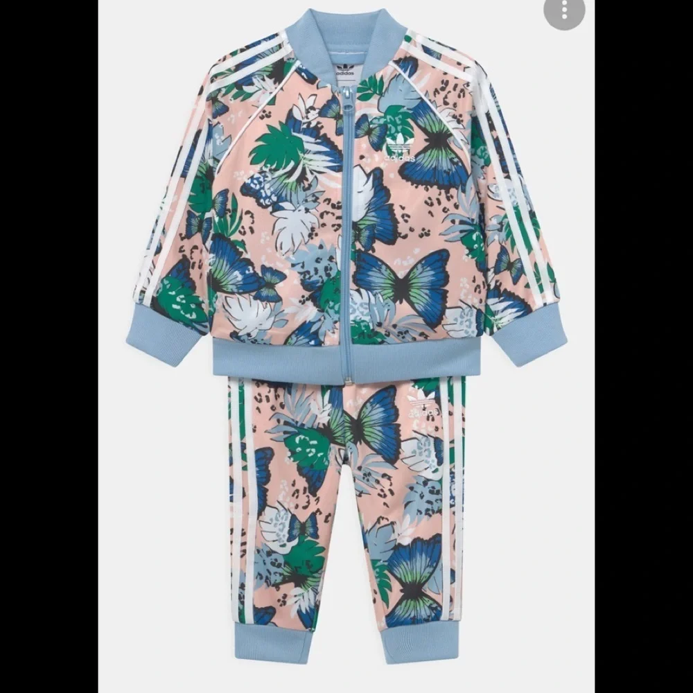 Adidas multi color her studio London sweatsuit girls set size 12 months NWT